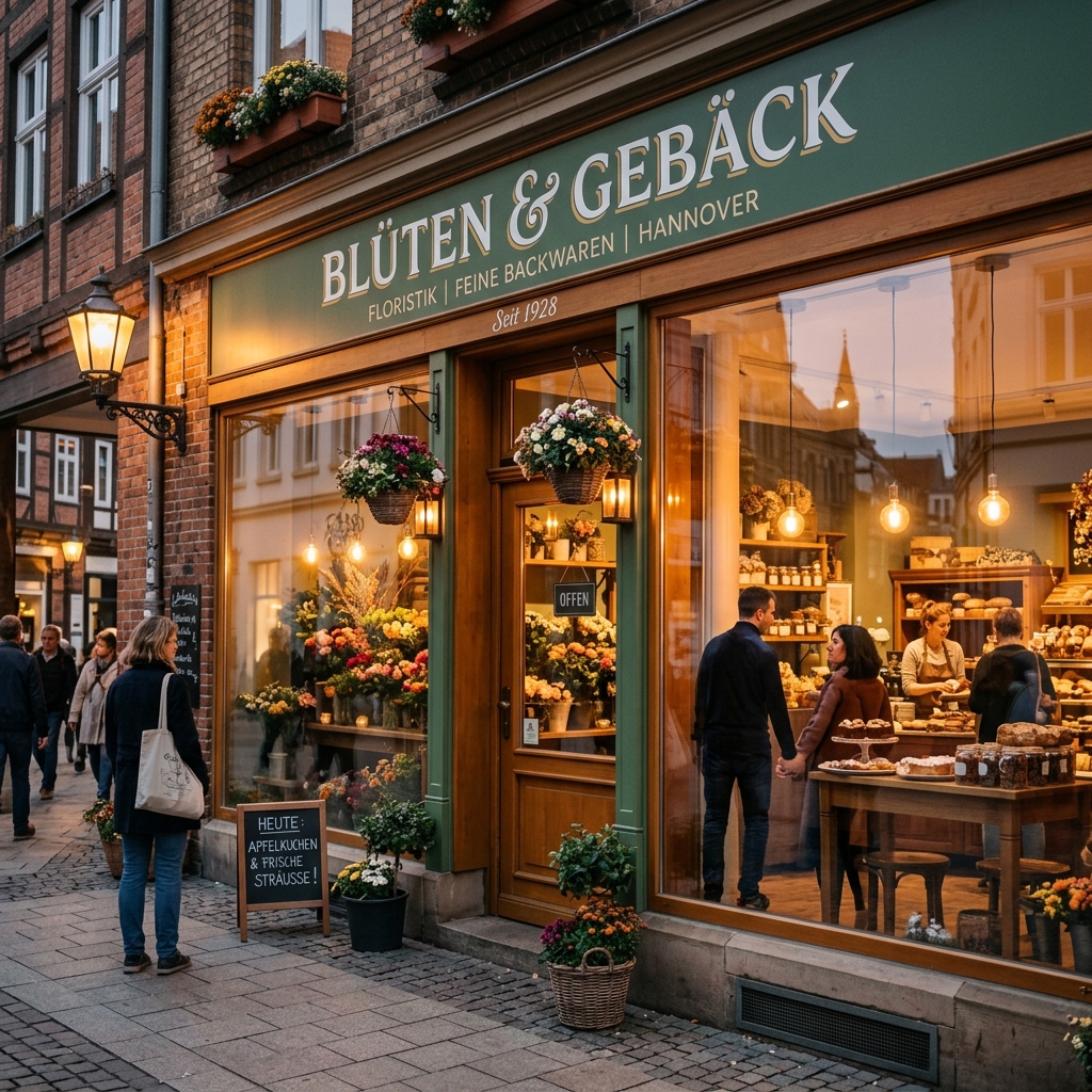 Glasklare Schaufensterscheibe eines Geschäfts in der Region Hannover